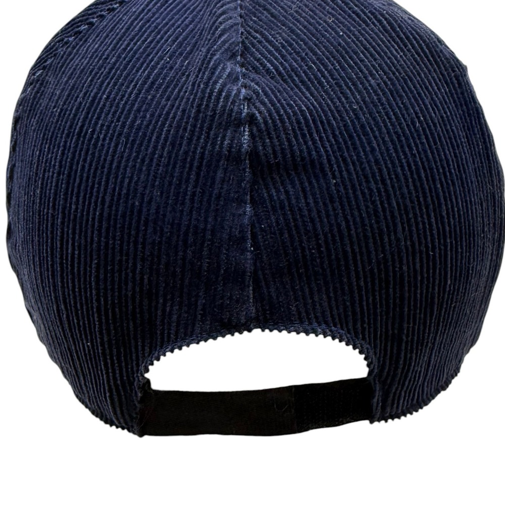 Lansilakki Ky Navy Blue Corduroy 5 Panel Hat Viinikka Trucking Patch Finland - Picture 4 of 9